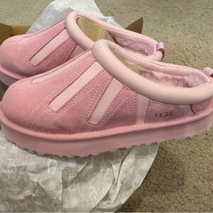 UGG Pink Suede Mules